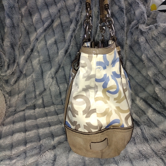 COACH Alexandra Chsin Link Clover Signature C Multicolor Shoulder Bag - Picture 7 of 10